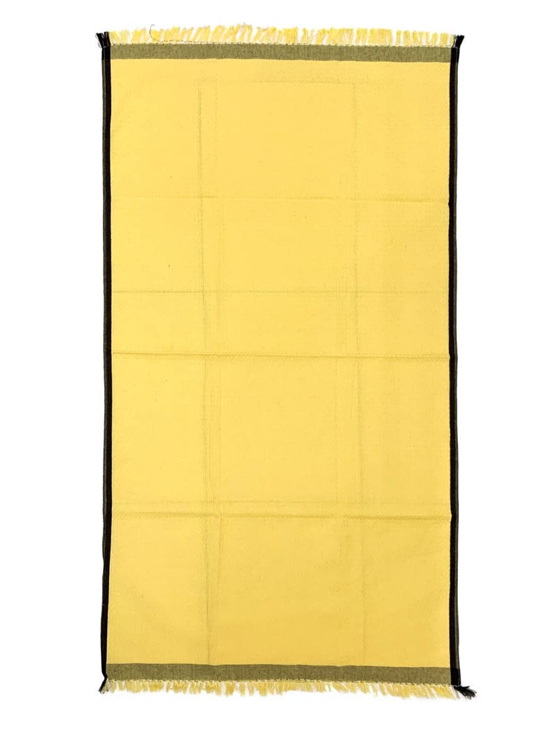 Athom Trendz Athom Living Ecosaviour Premium Cotton Bath Towel Waffle Yellow (Pack of 4) - Image 3