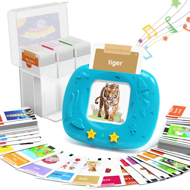 HOMESTEC Toddler Talking Flash Cards with 216 Double Sided Cards for Speech Therapy Learning for Ages 3 to 6 Featuring 24 Themes Short Sentences Real Sounds and Stories Easter Basket Stuffer for Kids - Image 3