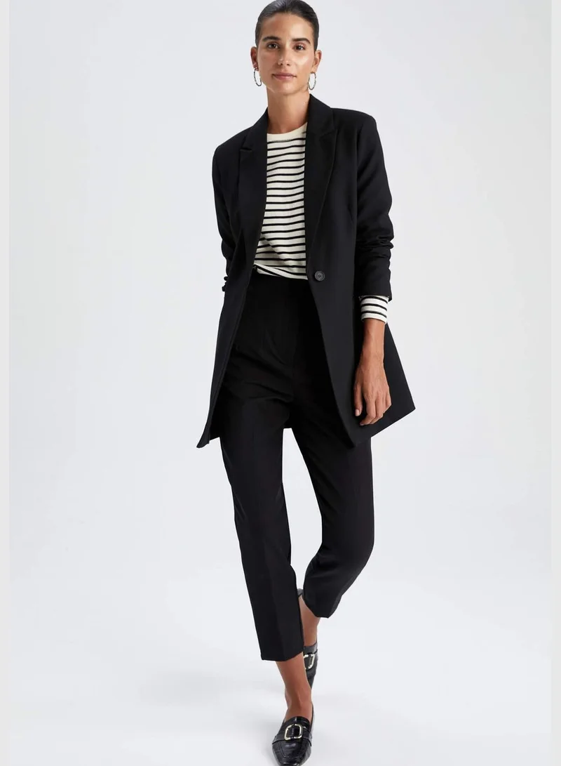 DeFacto Woman Long Jacket Long Sleeve Blazer