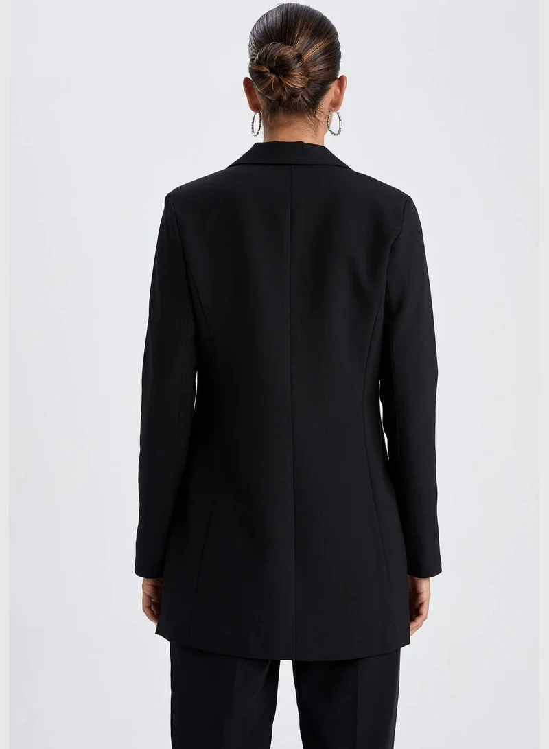 DeFacto Woman Long Jacket Long Sleeve Blazer