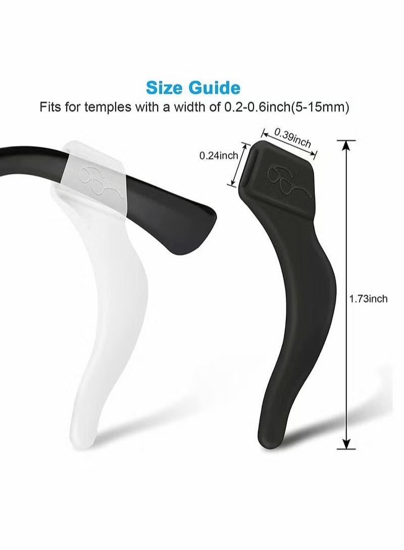 Eyeglass Ear Grip, Anti-Slip Eyeglass Holder, Premium Silicone Eyeglass Ear Hook, Eyeglass Temple Tips Sleeve Retainer for Reading Glasses, Sunglasses, Eyeglasses, 12 Pairs - Image 2