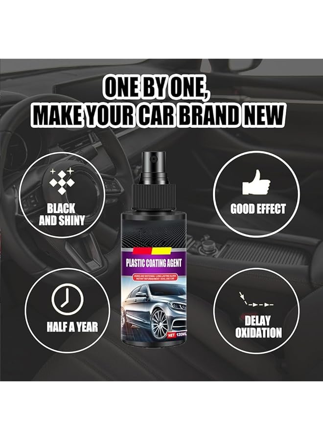 KASTWAVE Professional Car Interior Leather And Plastic Coating Agent, Leather Cleaner For Car Interior, Leather Cleaner And Conditioner For Car Interior, Plastic Leather Restorer, Car Refurbishment Clean Agent - Image 3