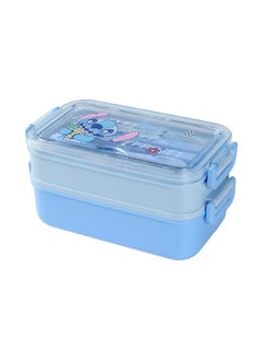 Miniso MINISO Disney Stitch Dinner Party Collection Double-Layer Lunch Box 1400mL – Practical and Cute Food Storage 