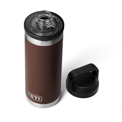 YETI Rambler 18 oz Bottle, Leakproof, Vacuum Insulated, Stainless Steel with Chug Cap, Wetlands Brown - Image 1