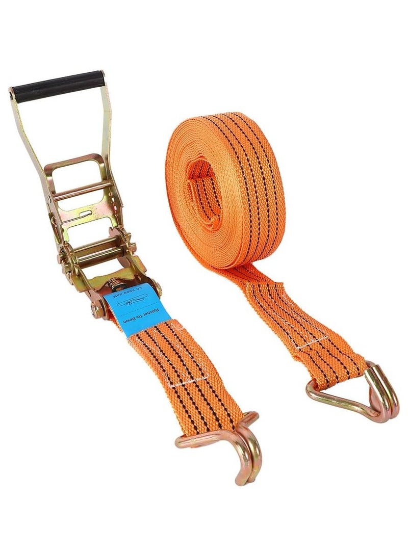 Soofam Cargo Lashing Ratchet Belt -10m 50mm 2inch- Heavy-Duty High Tensile Strength Durable Polyester Corrosion Resistant Hardware Ratchet Strap - for Load Securing Transportation Tie-Down and Moving  - Image 2