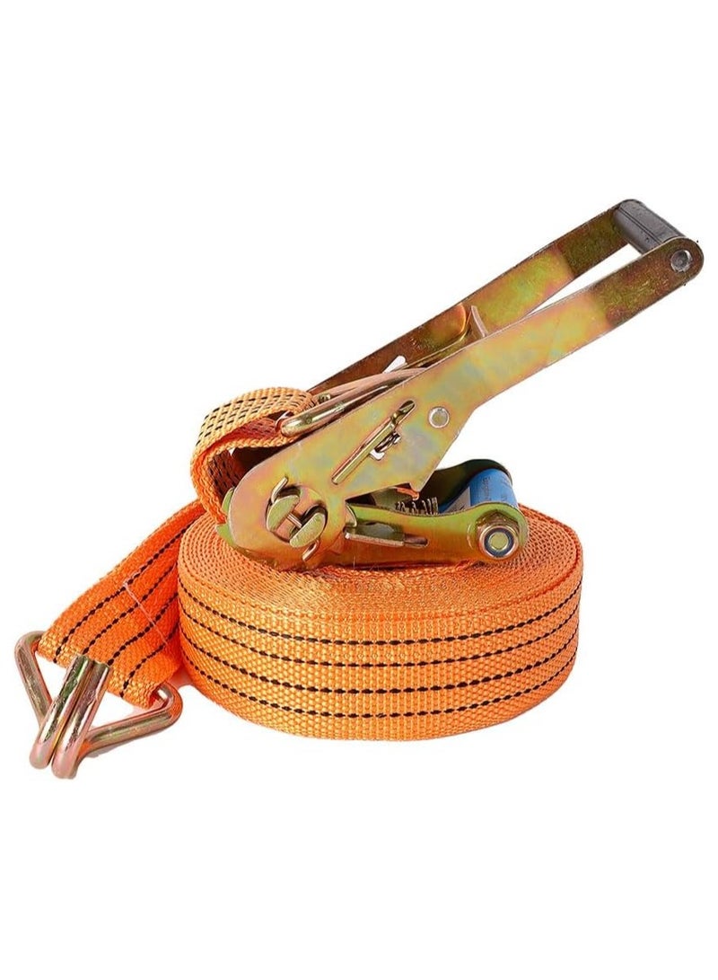Soofam Cargo Lashing Ratchet Belt -10m 50mm 2inch- Heavy-Duty High Tensile Strength Durable Polyester Corrosion Resistant Hardware Ratchet Strap - for Load Securing Transportation Tie-Down and Moving  - Image 5