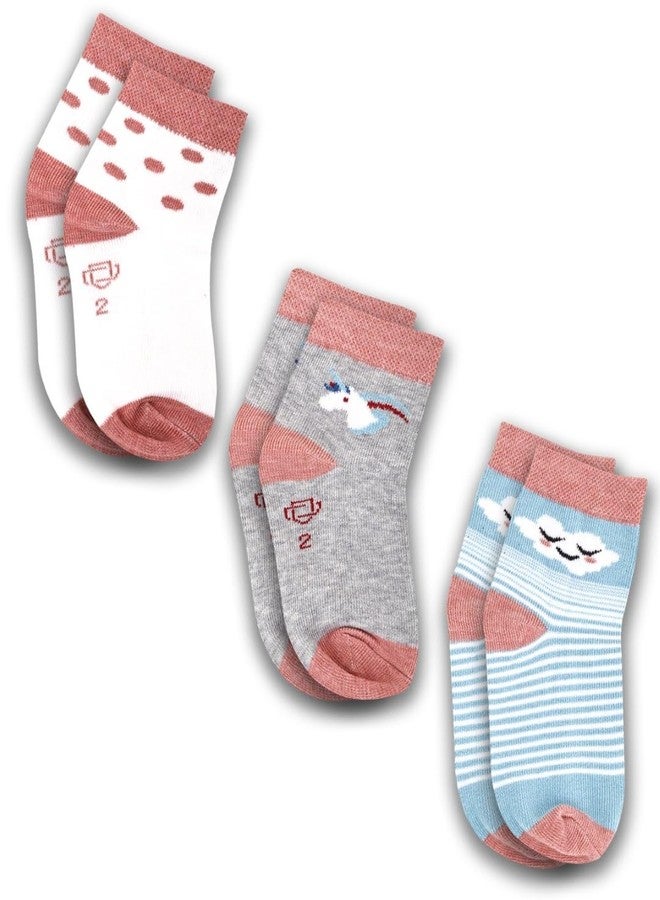 Dollar Kids Socks For Boys & Girls In Blended Cotton (Pack Of 3) - Image 1