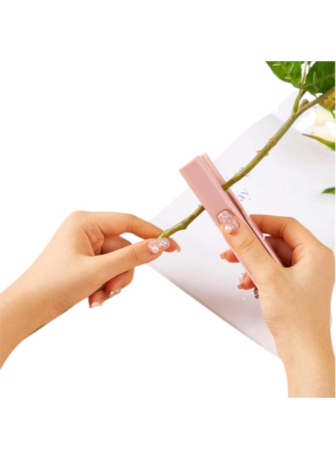 Flower Cutter Pricker, Rose Thorn Stripper Tool, Flower Stem Leaves Thorn Stripper, Portable Professional Florist Gardening Tool, for Gardening Home Florist Floral Arrangement, Pink - Image 5