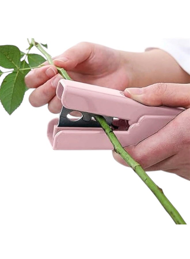 Flower Cutter Pricker, Rose Thorn Stripper Tool, Flower Stem Leaves Thorn Stripper, Portable Professional Florist Gardening Tool, for Gardening Home Florist Floral Arrangement, Pink - Image 1