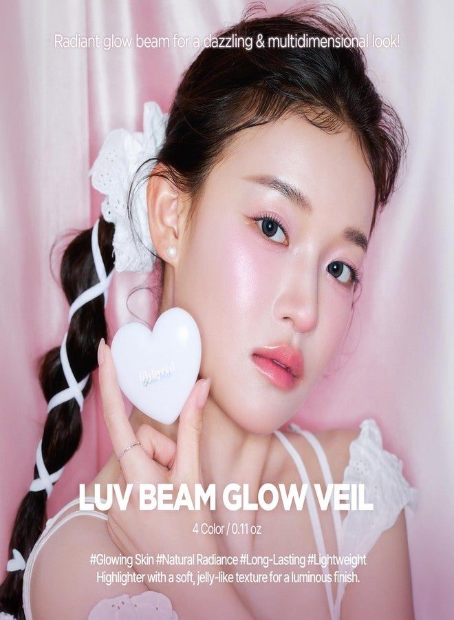 lilybyred ليليبايريد لوف بيم جلو فيل | هايلايتر كوري على شكل قلب، لمسة مضيئة، توهج مشع، قوام بودرة حريرية، قابل للبناء والمزج، خفيف الوزن وطويل الأمد، 0.11 أونصة (04 صن بيم) - Image 2