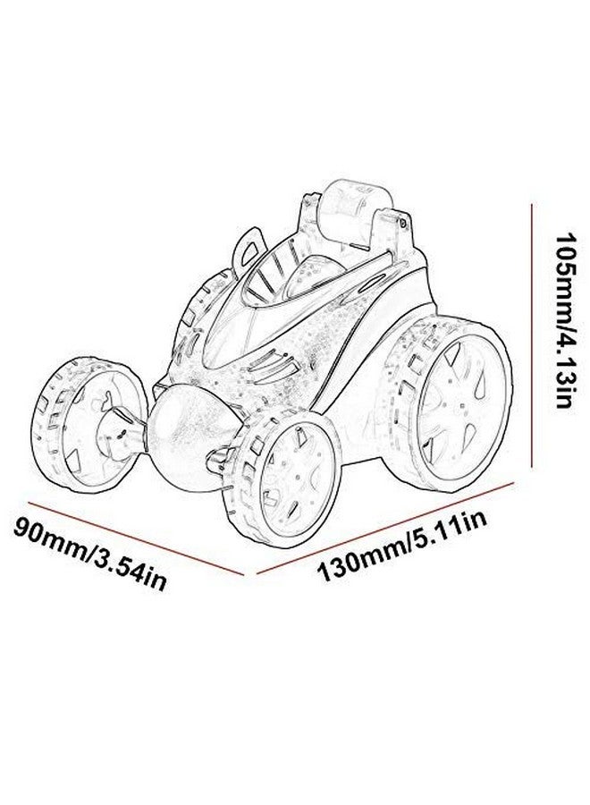 VGRASSP Mini Stunt Remote Control Rechargeable Car Toy for Kids - 360 Degree Spinning (Red) - Image 4