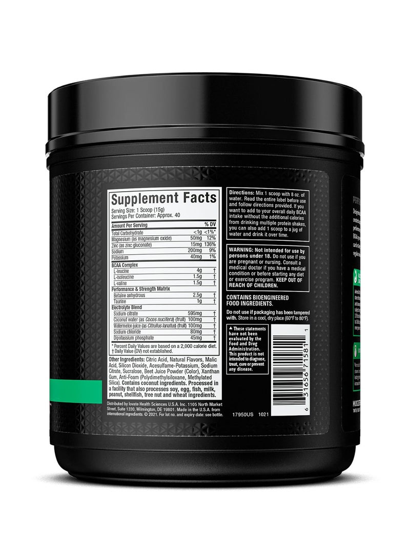 MuscleTech Amino Build Performance-Enhancing BCAAs Formula - Shown To Boost Strength By 40, 7G BCAAs, 4G Leucine, 2.5G Betadine, 1G Taurine, 40 Servings, Strawberry Watermelon Natural Flavors, Dietary Supplement, Net Wt. 20.92 Oz. (593G) - Image 2