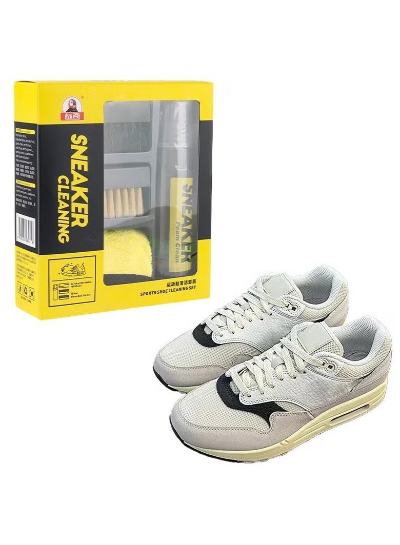 LIMOS Premium Sneaker Cleaning Kit - Foam Cleaner, Dual Brushes for Deep Cleaning, Microfiber Towel - Ultimate Shoe Care Set for Sneakers, Trainers, and Casual Shoes - Image 3