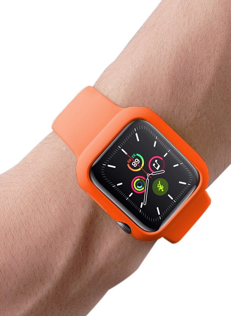 GULFLINK Silicone Watchbands 220mm Length with Protective Case Cover for Apple iWatch 7 45mm - Image 4