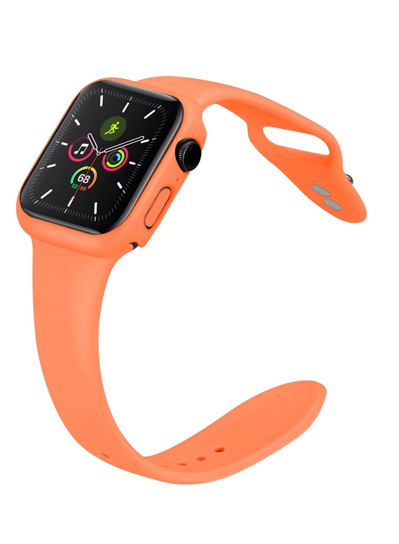GULFLINK Silicone Watchbands 220mm Length with Protective Case Cover for Apple iWatch 7 45mm - Image 3