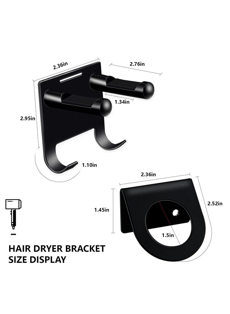 SYOSI 5 Pack Wall Mount Hair Dryer Holder for Dyson,Hair Blowdryer Rack Hanger for Bathroom - Image 5