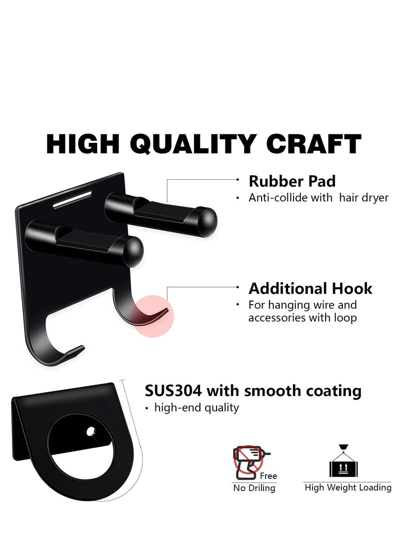 SYOSI 5 Pack Wall Mount Hair Dryer Holder for Dyson,Hair Blowdryer Rack Hanger for Bathroom - Image 4