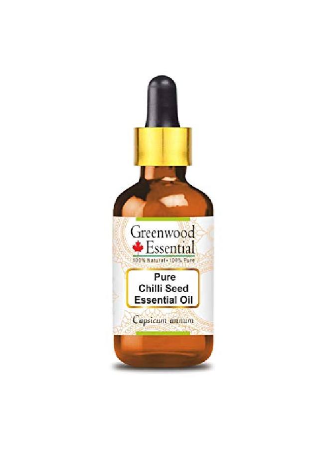 Greenwood Essential زيت بذور الفلفل الحار العطري النقي (Capsicum Annuum) مع قطارة زجاجية 100% l درجة علاجية مقطر بالبخار 15 مل - Image 2