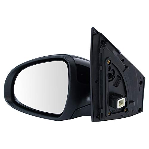TRQ Driver Side Power Mirror Smooth Black Manual Folding Compatible with 2017-2022 Kia Sportage KI1320196 - Image 2