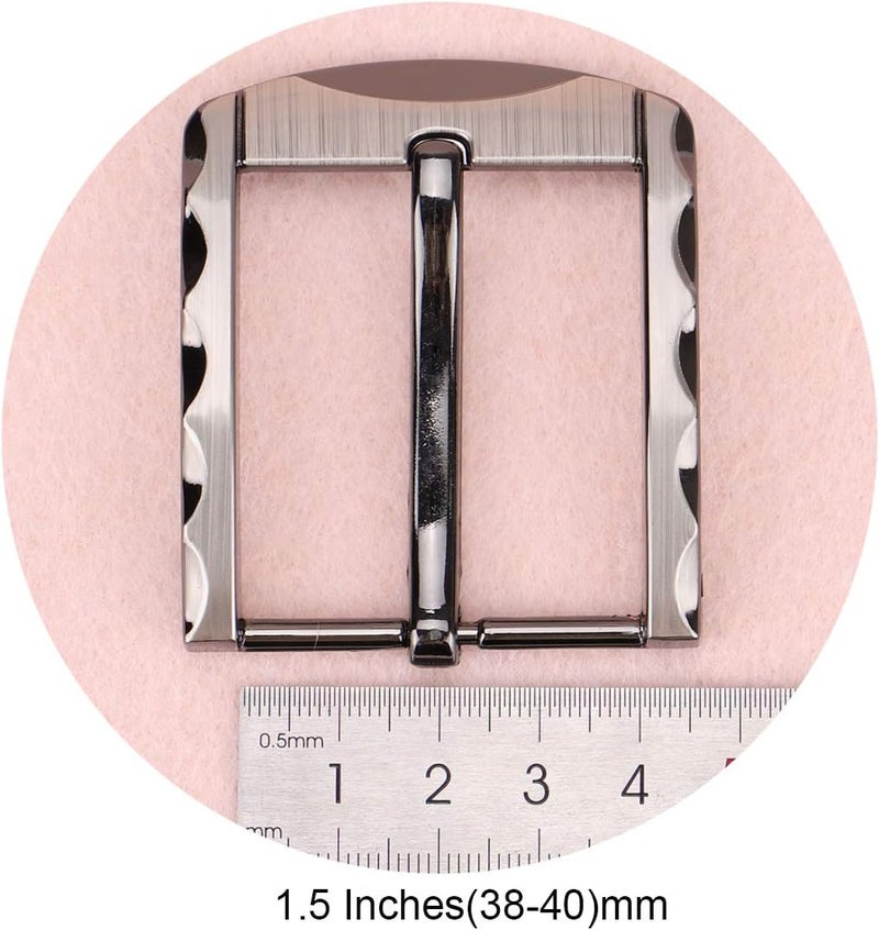 McFanBe 1.5 Inches (38-40 mm) Belt Buckle Single Prong Square Replacement Buckle for Men Women Belt - Image 4