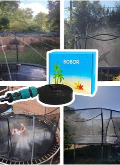 Bobor Bobor Trampoline Sprinkler for Kids, Outdoor Backyard Water Park Fun Summer Outdoor Water Sprinkler Toys for Boys Girls (Black, 39ft)  - Image 3