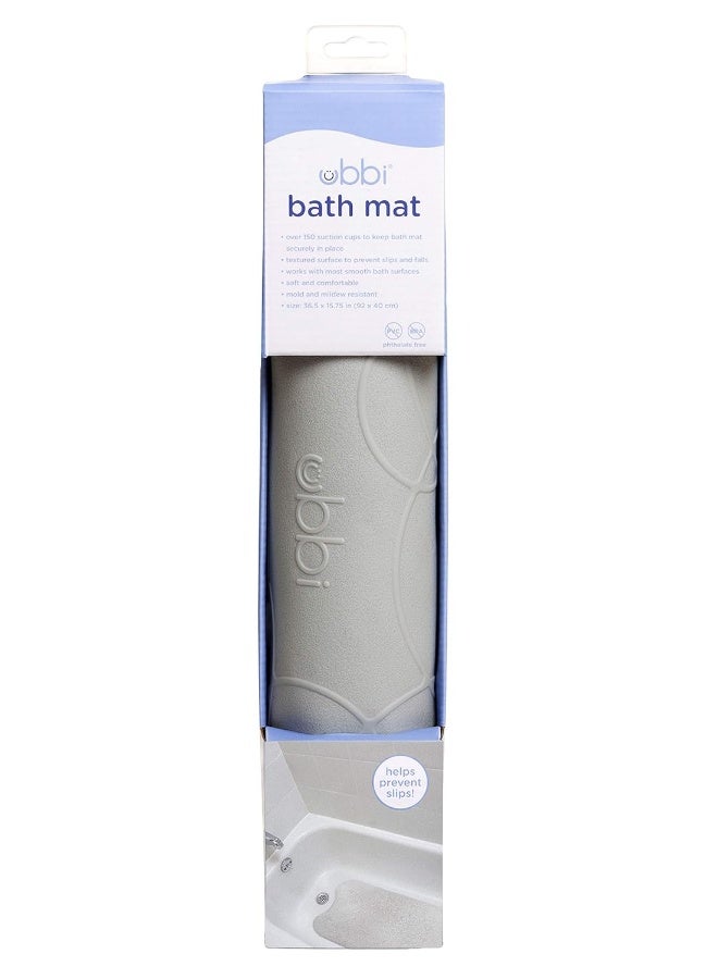 Ubbi Cushioned Non-Slip Bath Mat for Baby, Powerful Suction Cups, Baby Bathtub Time Essentials, Gray - Image 4