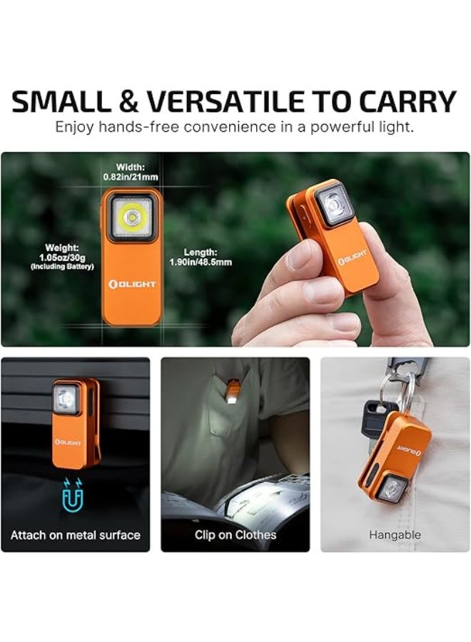 OLIGHT Oclip Flashlight, Hands-Free With Red & White LED, Lightweight Magnetic Clip-on, Bright Rechargeable Work Light for Night Walk, Cycling, Warning - Image 3