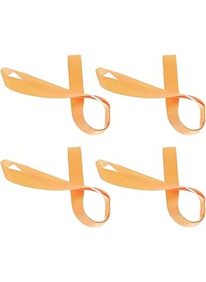 Heavy Duty Nylon Tie Down Straps 4 Pack 46cm Orange for Motorcycle Scooter Cargo Securing - Image 1