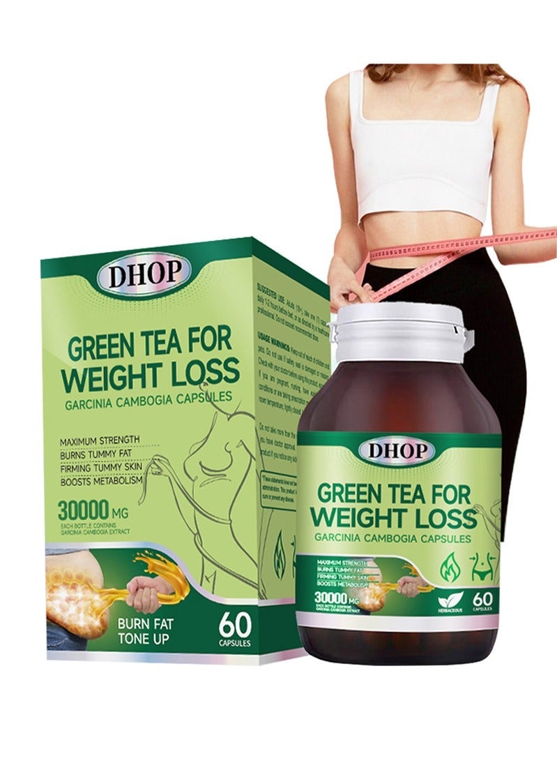 DHOP Green Tea For Weight boosts Metabolis Healthy Detox Burning Fat Slimming    60 Capsules - Image 2