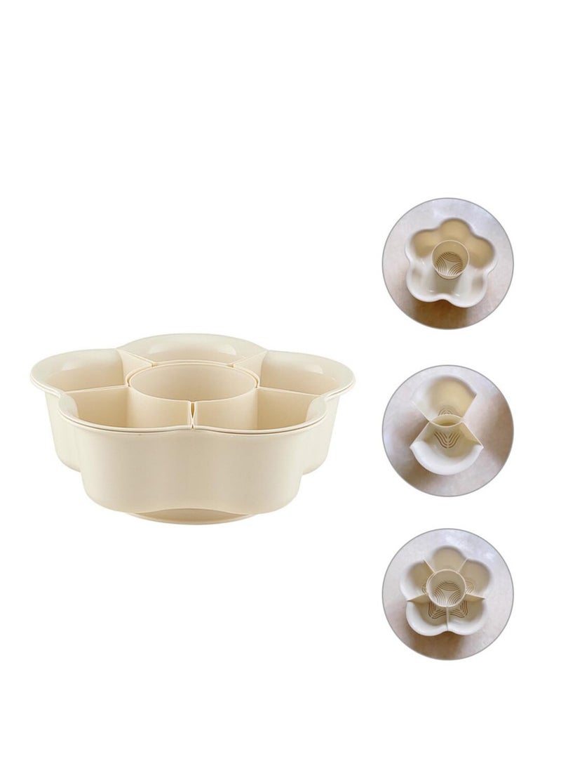 Zikra Versatile Rotating Serving Tray with 6 Compartments, for Snacks, Biscuits, Fruits, Veggies, Candies, and Hot Pot - Image 4