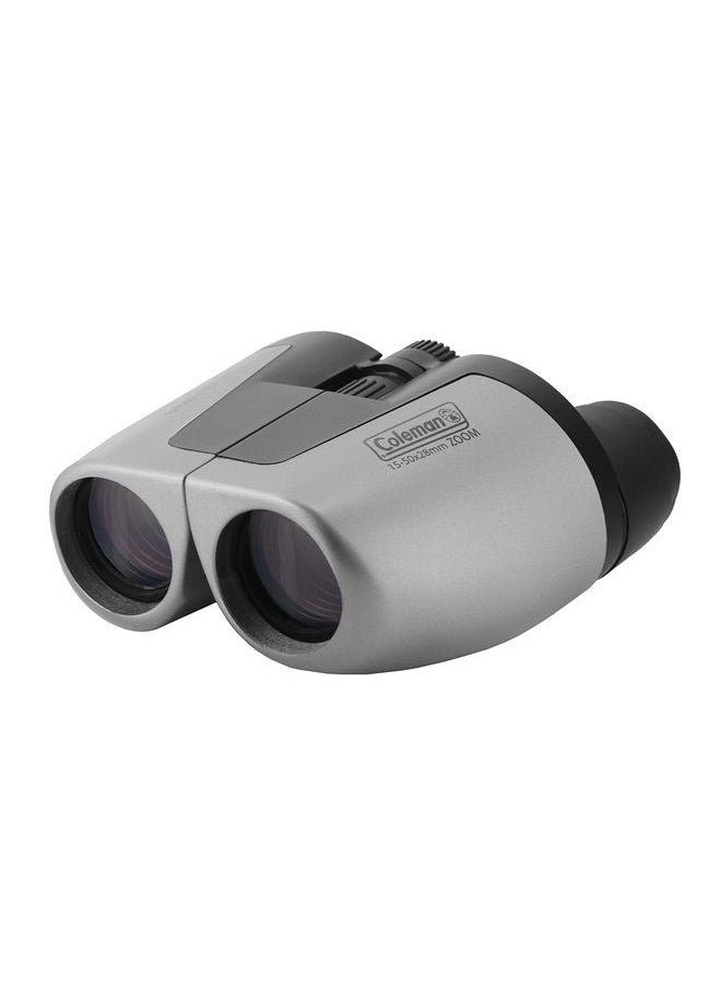 Coleman 15-50x28 Compact Zoom Binoculars, Silver (CZ155028) 