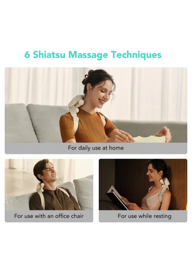 SKG HSP500-2 Cordless Neck and Shoulder Massager – Shiatsu Kneading & Heated Massage | Human Hand Effect, 6 Smart Modes, Deep Tissue Relief with Upgraded Battery - Image 4