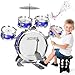 Drmukie Upgraded Drum Set for Kids 35 Toddler Toy Ages 24 Jazz Drums Kit with Stool Musical Instrument Toys for 3 4 5 Year Old Girls Boys Gifts - Image 2