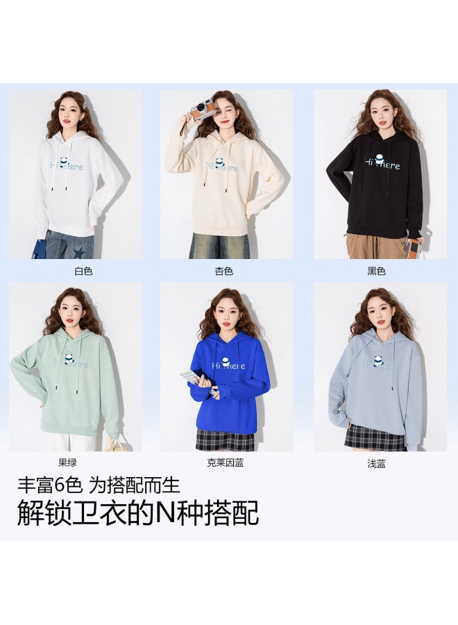 Baleno Comfortable And Casual Women'S Letter Print Hooded Sweatshirt Versatile Trendy College Style Pullover Women'S Top - Image 4