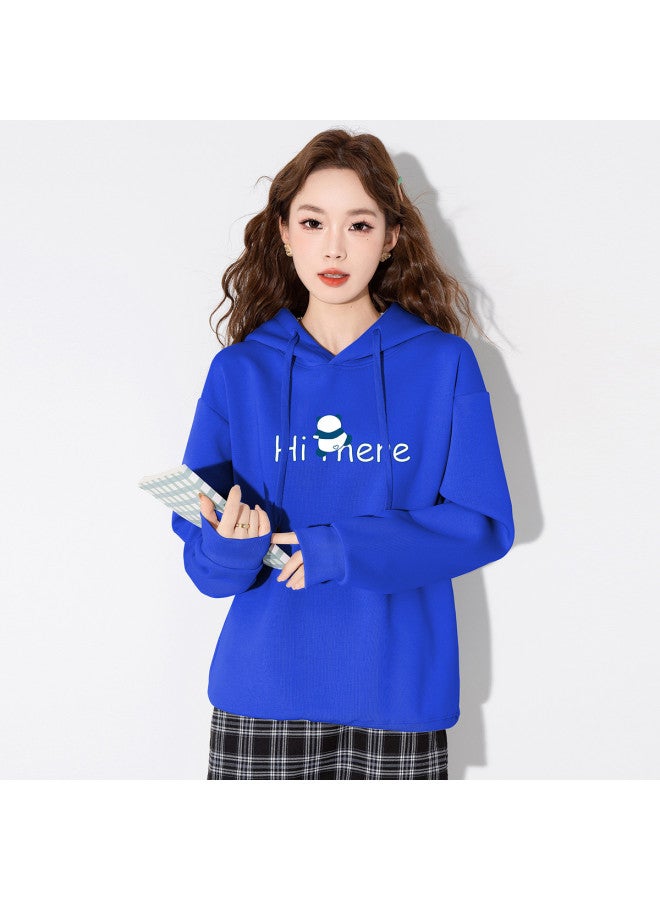 Baleno Comfortable And Casual Women'S Letter Print Hooded Sweatshirt Versatile Trendy College Style Pullover Women'S Top - Image 3