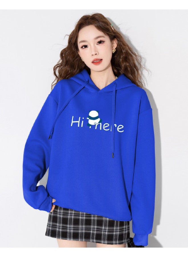 Baleno Comfortable And Casual Women'S Letter Print Hooded Sweatshirt Versatile Trendy College Style Pullover Women'S Top - Image 1