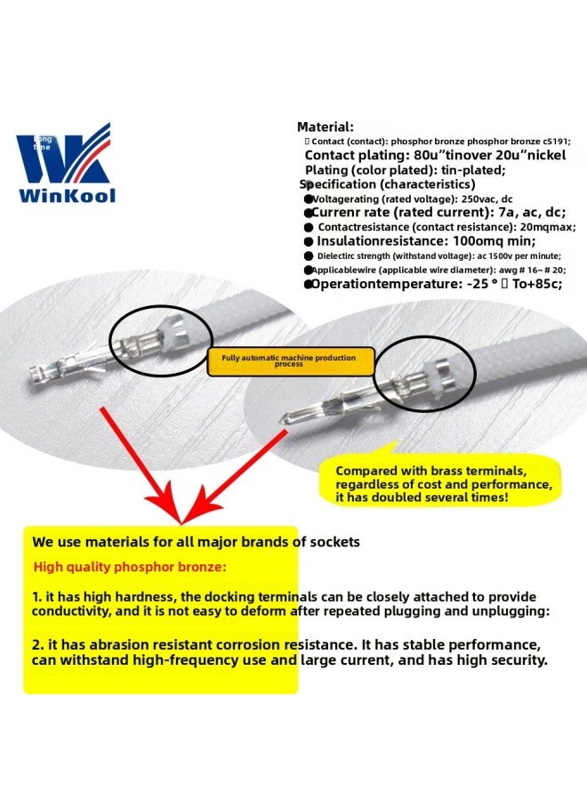 Winkool Computer Power Supply Pre-Bent Extension Cable Motherboard 24P Graphics Card 8Pcpu8P Braided Cable Set-Color:Dark Gray Comb With Thread-0.2m - Image 4