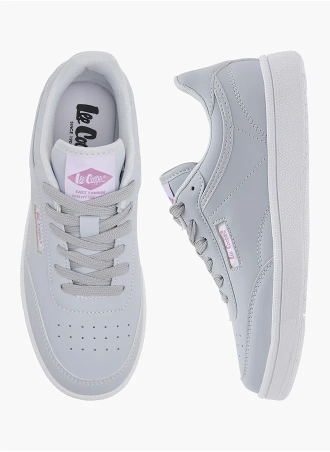 لي كوبر Womens Panelled Sneakers With Lace-Up Closure