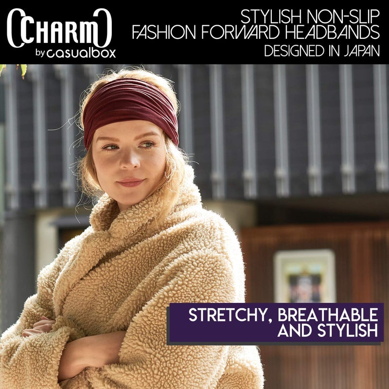 Charm رباط رأس ياباني أبيض للرجال والنساء - أشرطة رأس مريحة مع مطاط لتناسب آمن ومريح مثالي للعدائين واللياقة البدنية والرياضات مثل كرة القدم والتنس أنيقة وخفيفة الوزن M - Image 2