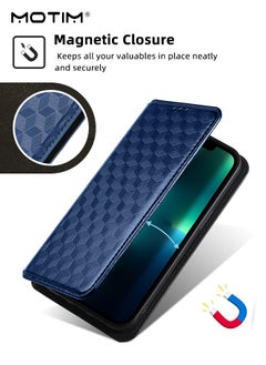 موتيم غطاء هاتف Oppo Find X5/X5 Pro، غطاء محفظة جلدي قابل للطي مع حامل للبطاقات مزود بفتحات لحمل البطاقات وجيب للمال، غطاء مقاوم للخدش ومقاوم للصدمات  - Image 5