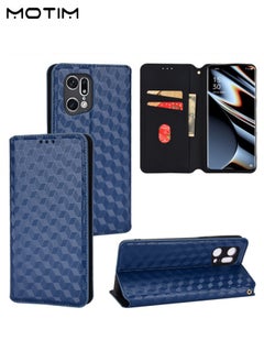 موتيم غطاء هاتف Oppo Find X5/X5 Pro، غطاء محفظة جلدي قابل للطي مع حامل للبطاقات مزود بفتحات لحمل البطاقات وجيب للمال، غطاء مقاوم للخدش ومقاوم للصدمات  - Image 1