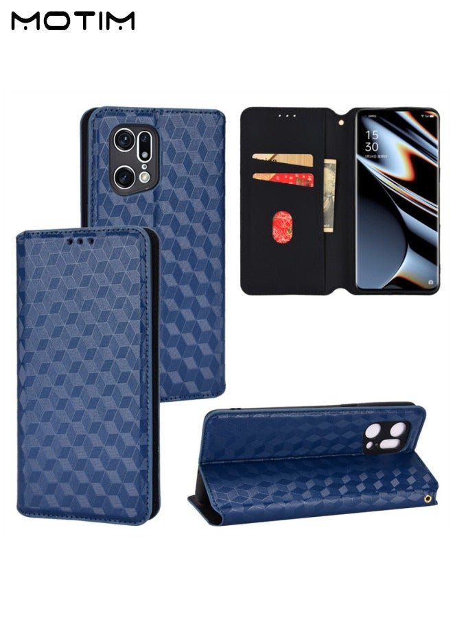 Motim Oppo Find X5/X5 Pro Phone Case Cover, Flip Leather Wallet Case with Kickstand Card Slots Holder Money Pocket, Scratch-resistant Shockproof Cover  - Image 1