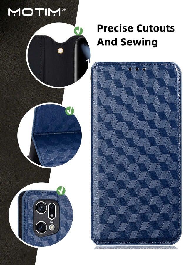 Motim Oppo Find X5/X5 Pro Phone Case Cover, Flip Leather Wallet Case with Kickstand Card Slots Holder Money Pocket, Scratch-resistant Shockproof Cover  - Image 3