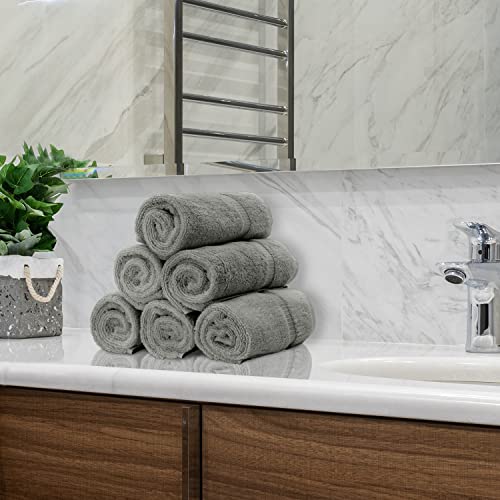 BC BARE COTTON Monogrammed Hand Towel, Personalized Gift, 16 x 30 Inches - Set of 2 - Silver Embroidered Towel - Extra Absorbent 100% Turkish Cotton- Soft Terry Finish - for Bathroom, Kitchen and Spa- Script S Gray - Image 5