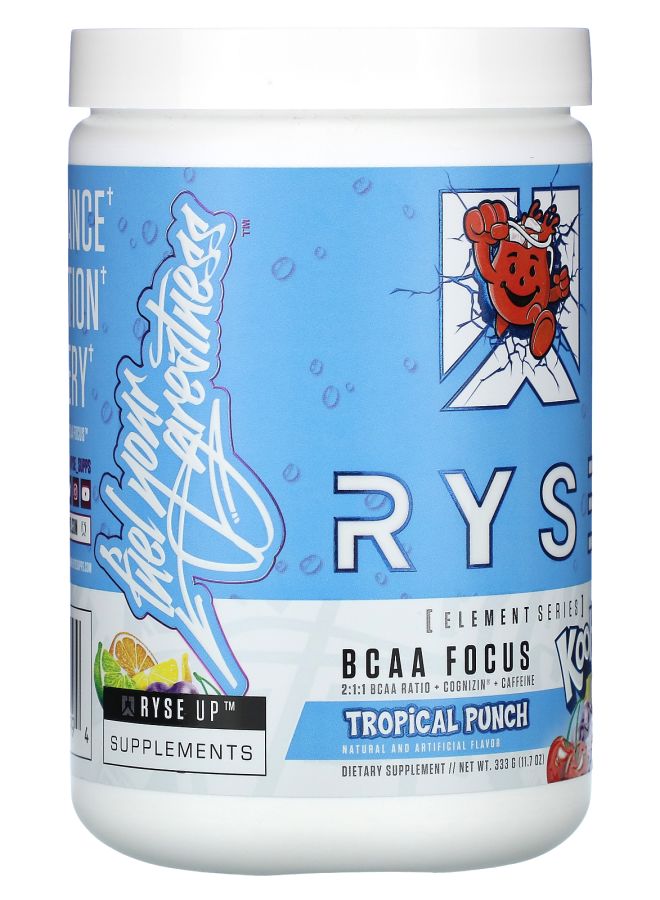 RYSE Element Series BCAA Focus Kool-Aid Tropical Punch 11.7 oz (333 g) - Image 2