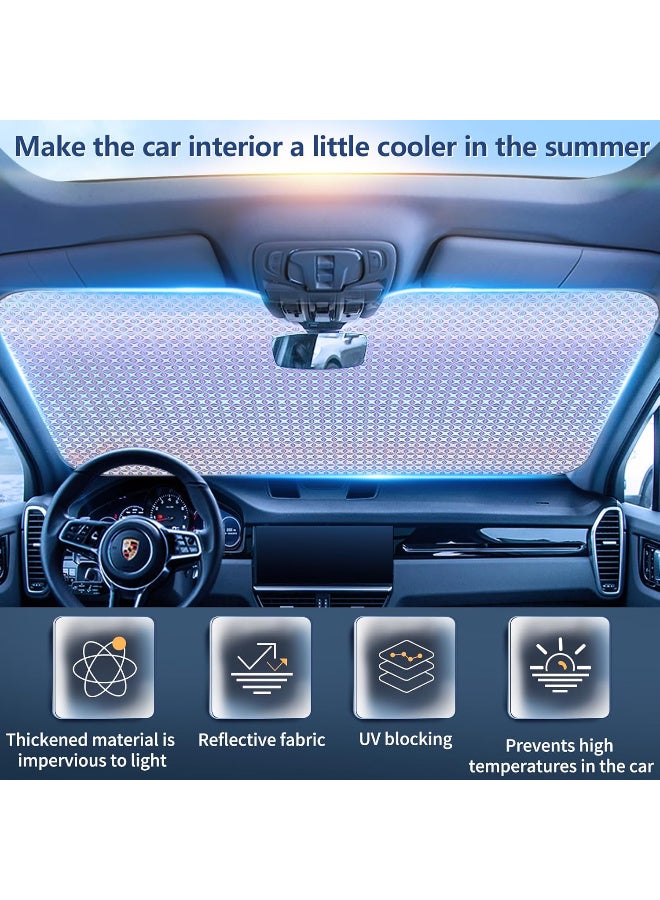 AUTOYSUR Car Windshield Sun Shade, Essential Summer Car Window Shades, Interior Car Accessories for Sunshade, Practical Car Visor Extender Sun Blocker, Car Sun Shade for Window - Image 2