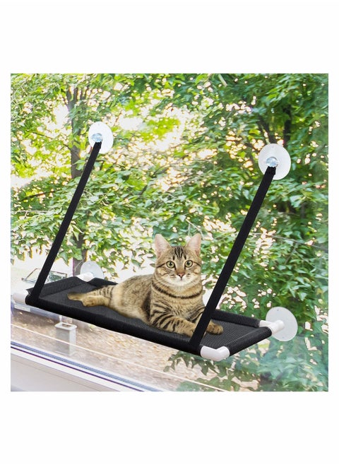 Cat Hammocks Window, Window Seat, Sunny Seat Window Cat Perches 4 Big Suction Cups Holds Up 10kg, Space Saving and Safety Mounted Cat Bed Can Be Disassembled And Washable