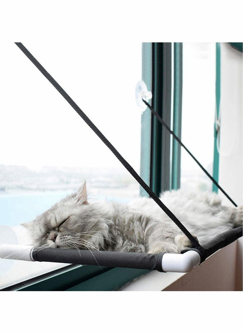 Excefore - Cat Hammocks Window, Window Seat, Sunny Seat Window Cat Perches 4 Big Suction Cups Holds Up 10kg, Space Saving and Safety Mounted Cat Bed Can Be Disassembled And Washable - Image 1