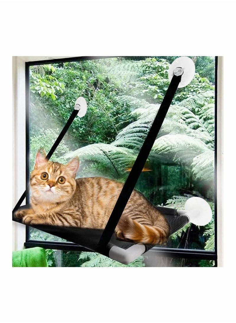 Excefore - Cat Hammocks Window, Window Seat, Sunny Seat Window Cat Perches 4 Big Suction Cups Holds Up 10kg, Space Saving and Safety Mounted Cat Bed Can Be Disassembled And Washable - Image 1