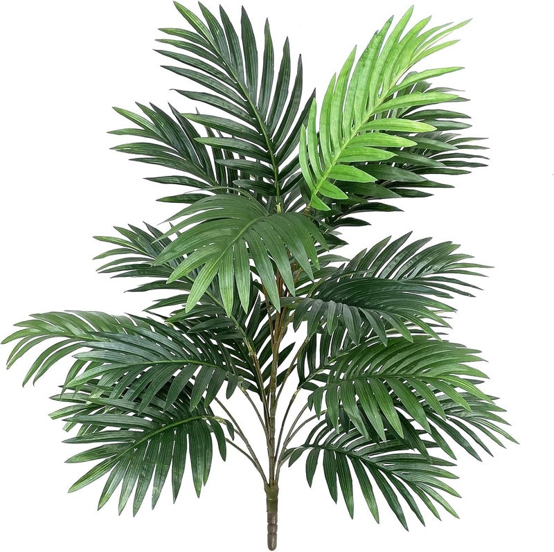 Dekorly Artificial Palm Tree Plants 30 Tall UV Resistant Tropical Areca Plant Faux Plants Areca Leaves Floral Arrangement Safari Leave Beach Leave Party Home Decor | Height 76 CM (Green, Set of 1) - Image 1